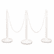 TCO12000 Crowd Control Stanchions, Plastic, 14 x 39, White, 6/Box By TATCO