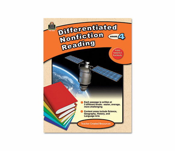 TCR2921 Differentiated Nonfiction Reading, Grade 4, 96 Pages By TEACHER CREATED RESOURCES