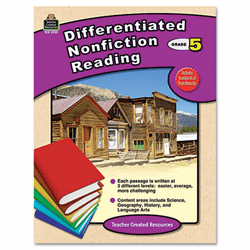 TCR2922 Differentiated Nonfiction Reading, Grade 5, 96 Pages By TEACHER CREATED RESOURCES