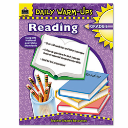 TCR3492 Daily Warm-Ups: Reading, Grade 6, Paperback, 176 Pages By TEACHER CREATED RESOURCES