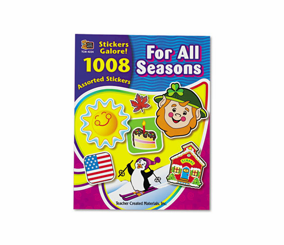 TCR4224 Sticker Book, For All Seasons, 1,008/Pack By TEACHER CREATED RESOURCES