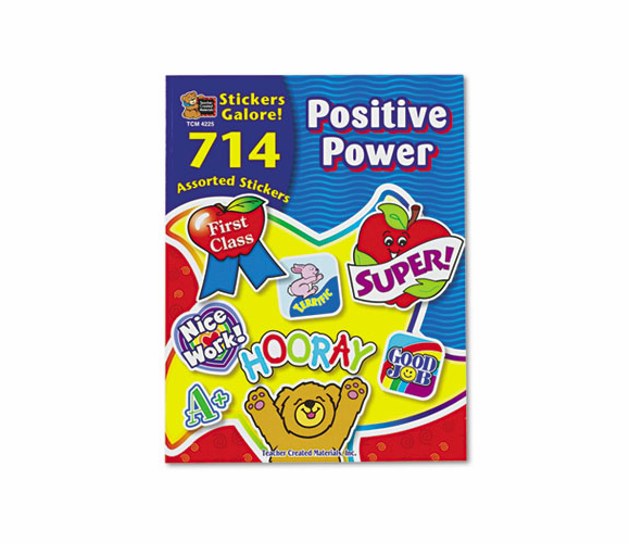 TCR4225 Sticker Book, Positive Power, 714/Pack By TEACHER CREATED RESOURCES