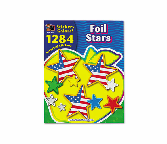 TCR4227 Sticker Book, Foil Stars, 1,284/Pack By TEACHER CREATED RESOURCES