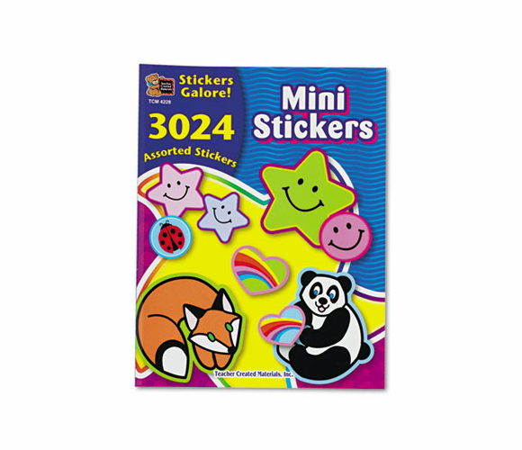 TCR4228 Sticker Book, Mini Size, 3,024/Pack By TEACHER CREATED RESOURCES
