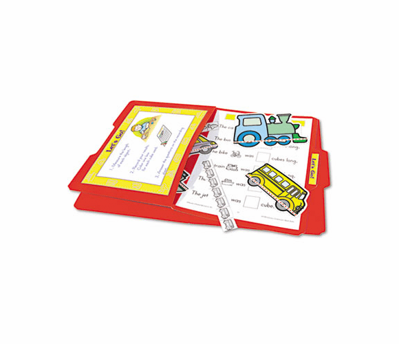 TCR4322 Stor-It File Folders, Letter, 1/3 Cut, Card Stock, Red, 3/Pack By TEACHER CREATED RESOURCES