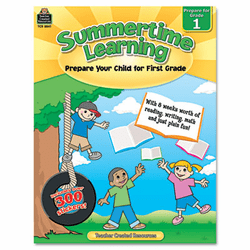 TCR8841 Summertime Learning, Reading, Writing, Math, Grade 1, 112 Pages By TEACHER CREATED RESOURCES