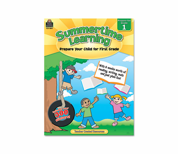 TCR8841 Summertime Learning, Reading, Writing, Math, Grade 1, 112 Pages By TEACHER CREATED RESOURCES