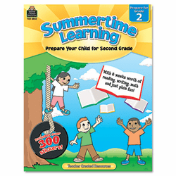 TCR8842 Summertime Learning, Reading, Writing, Math, Grade 2, 112 Pages By TEACHER CREATED RESOURCES