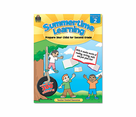 TCR8842 Summertime Learning, Reading, Writing, Math, Grade 2, 112 Pages By TEACHER CREATED RESOURCES