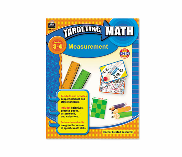 TCR8992 Targeting Math, Measurement, Grades 3-4, 112 Pages By TEACHER CREATED RESOURCES