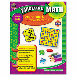 TCR8998 Targeting Math, Operations and Number Patterns, Grades 5-6, 112 Pages By TEACHER CREATED RESOURCES