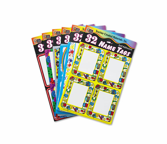 TCR9011 Name Tag Pack, Paper, 2 7/8 x 2 1/4, Standard School Series, 192/Pack By TEACHER CREATED RESOURCES