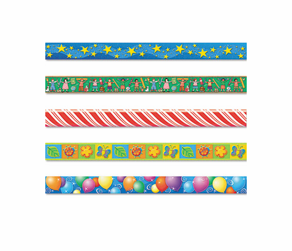 TCR9876 Border Trim Variety Pack, 3 x 35 Panels, Assorted Designs, 60/Set By TEACHER CREATED RESOURCES