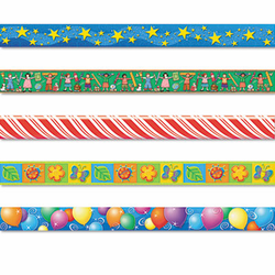 TCR9876 Border Trim Variety Pack, 3 x 35 Panels, Assorted Designs, 60/Set By TEACHER CREATED RESOURCES