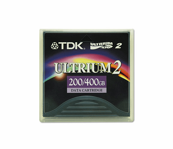 TDK27694 1/2" Ultrium LTO-2 Cartridge, 1998ft, 200GB Native/400GB Compressed Capacity By TDK ELECTRONICS
