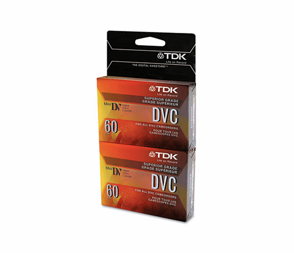 TDK38630 Superior Grade DVC Camcorder Videotape Cassette, 60 Minutes, 2/Pack By TDK ELECTRONICS