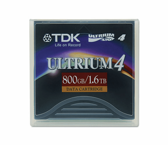 TDK48989 1/2" Ultrium LTO-4 Cartridge, 2600ft, 800GB Native/1.6TB Compressed Capacity By TDK ELECTRONICS
