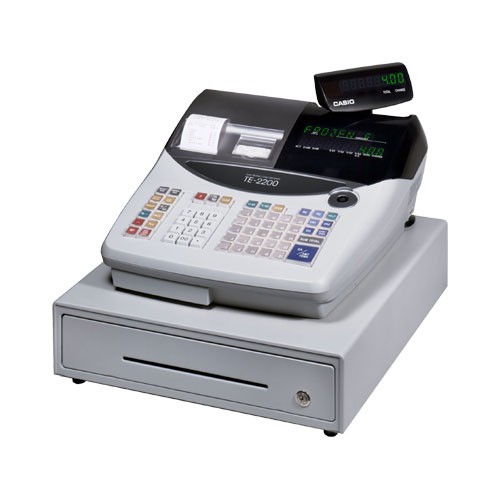 TE2200 Cash Register with Raised Keys By Casio