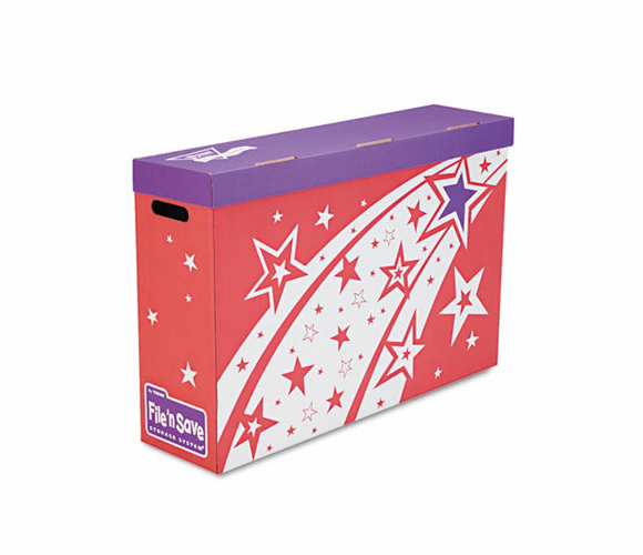 TEPT1020 File 'n Save Bulletin Board Storage Box, 27-3/4 x 19 x 7-1/4, Bright Stars By TREND ENTERPRISES, INC.