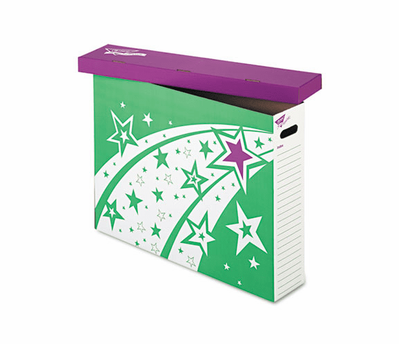 TEPT1022 File 'n Save System Chart Storage Box, 30-3/4 x 23 x 6-1/2, Bright Stars Design By TREND ENTERPRISES, INC.