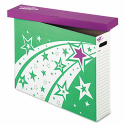 TEPT1022 File 'n Save System Chart Storage Box, 30-3/4 x 23 x 6-1/2, Bright Stars Design By TREND ENTERPRISES, INC.