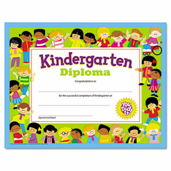 TEPT17005 Colorful Classic Certificates, Kindergarten Diploma, 8 1/2 x 11, 30 per Pack By TREND ENTERPRISES, INC.