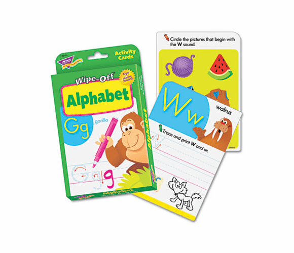 TEPT28101 Wipe-Off Activity Cards, Alphabet, 32/Pack By TREND ENTERPRISES, INC.