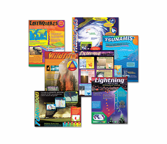 TEPT38963 Learning Chart Combo Pack, Weather Extremes, 17w x 22h, 7/Pack By TREND ENTERPRISES, INC.