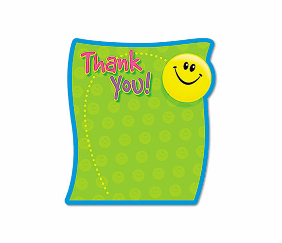 TEPT72030 Thank You Note Pad, 5 x 5, 50 Sheets/Pad By TREND ENTERPRISES, INC.