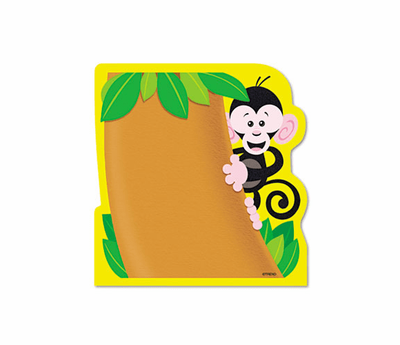 TEPT72067 Note Pad w/Monkey Design, 5 x 5, 50 Sheets/Pad, Each By TREND ENTERPRISES, INC.