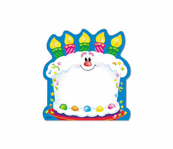 TEPT72071 Note Pad w/Birthday Design, 5 x 5, 50 Sheets/Pad By TREND ENTERPRISES, INC.