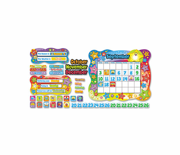TEPT8194 Star Calendar Bulletin Board Set, Stars, 31 1/2" x 26" By TREND ENTERPRISES, INC.