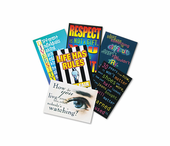 TEPTA6682 Assorted "Building Character" Themed Motivational Prints, 13 3/8 x 9, 6/Pack By TREND ENTERPRISES, INC.