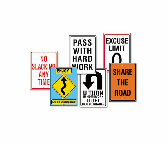 TEPTA67908 Assorted "Life Signs" Themed Motivational Prints, 13 3/8 x 19, 6/Pack By TREND ENTERPRISES, INC.