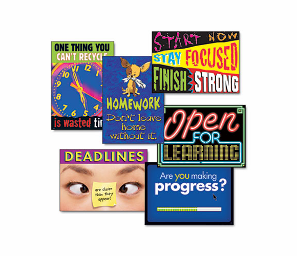 TEPTA67922 Assorted "Motivation" Themed Scholastic Prints, 13 3/8 x 19, 6/Pack By TREND ENTERPRISES, INC.