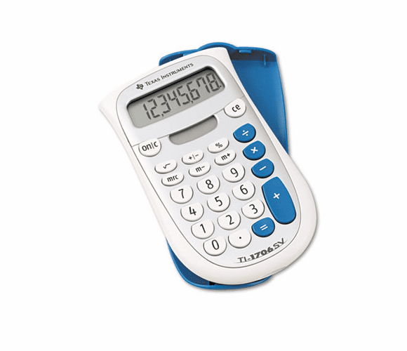 TEXTI1706SV TI-1706SV Handheld Pocket Calculator, 8-Digit LCD By TEXAS INSTRUMENTS