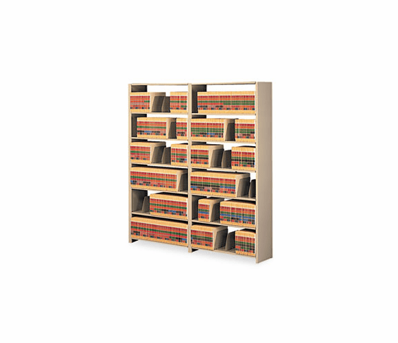 TNN127648ACSD Snap-Together Open Shelving 6-Shelf Closed Add-On, Steel, 48w x 12d x 76h, Sand By TENNSCO