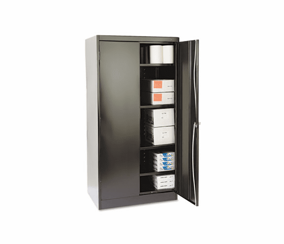 TNN1480BK 72" High Standard Cabinet, 36w x 24d x 72h, Black By TENNSCO
