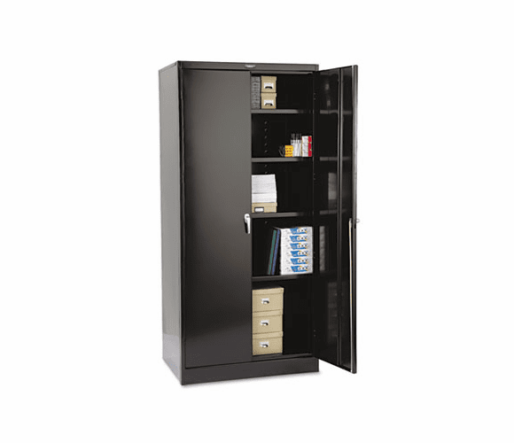 TNN2470BK 78" High Deluxe Cabinet, 36w x 24d x 78h, Black By TENNSCO