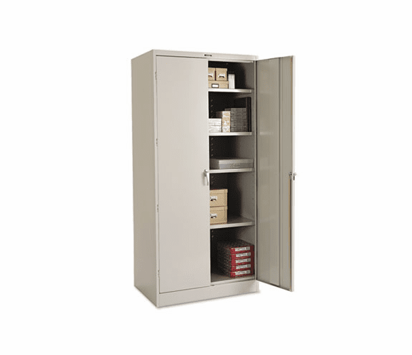 TNN2470LGY 78" High Deluxe Cabinet, 36w x 24d x 78h, Light Gray By TENNSCO