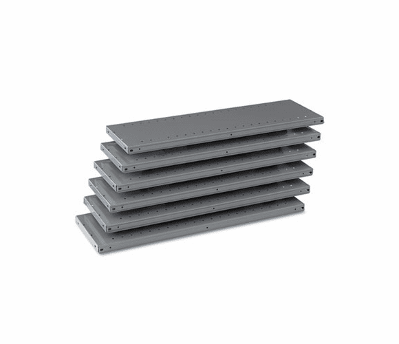 TNN6Q23612MGY Industrial Steel Shelving for 87 High Posts, 36w x 12d, Medium Gray, 6/Carton By TENNSCO