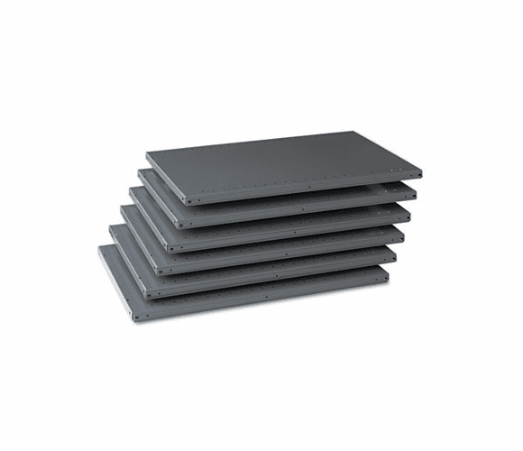 TNN6Q23624MGY Industrial Steel Shelving for 87 High Posts, 36w x 24d, Medium Gray, 6/Carton By TENNSCO