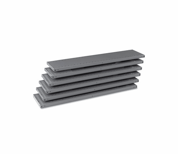 TNN6Q24812MGY Industrial Steel Shelving for 87 High Posts, 48w x 12d, Medium Gray, 6/Carton By TENNSCO