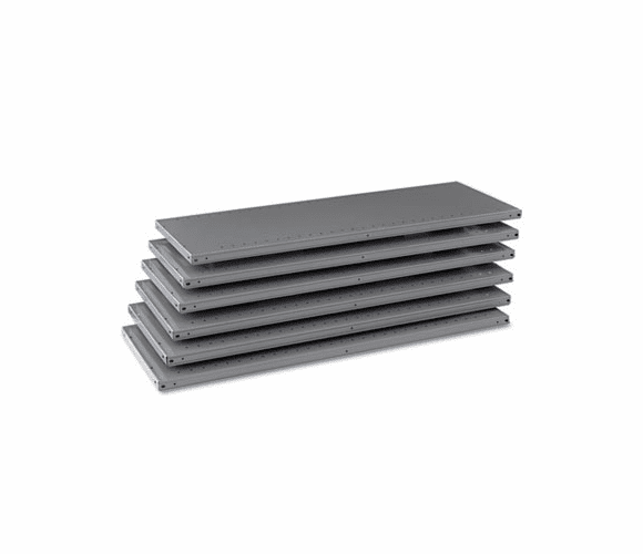 TNN6Q24818MGY Industrial Steel Shelving for 87 High Posts, 48w x 18d, Medium Gray, 6/Carton By TENNSCO