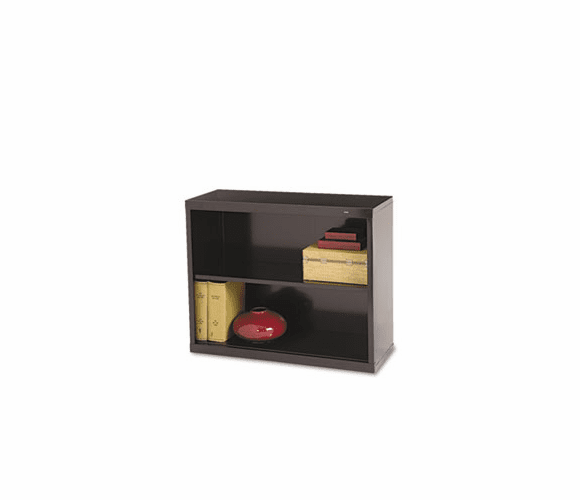TNNB30BK Metal Bookcase, 2 Shelves, 34-1/2w x 13-1/2d x 28h, Black By TENNSCO