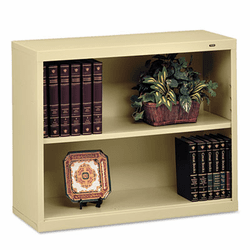 TNNB30SD Metal Bookcase, 2 Shelves, 34-1/2w x 13-1/2d x 28h, Sand By TENNSCO
