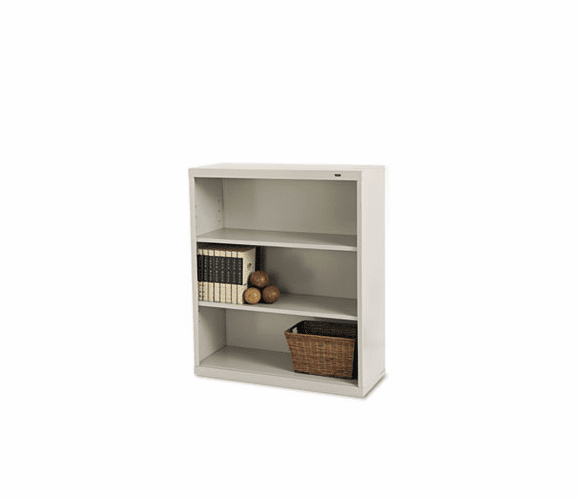 TNNB42PY Metal Bookcase, 3 Shelves, 34-1/2w x 13-1/2d x 40h, Putty By TENNSCO