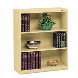 TNNB42SD Metal Bookcase, 3 Shelves, 34-1/2w x 13-1/2d x 40h, Sand By TENNSCO