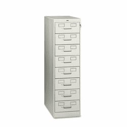 TNNCF846LGY 8-Drawer File Cabinet For 3 x 5 & 4 x 6 Card, 15w x 52h, Light Gray By TENNSCO