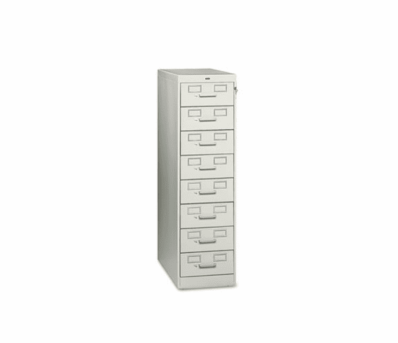 TNNCF846LGY 8-Drawer File Cabinet For 3 x 5 & 4 x 6 Card, 15w x 52h, Light Gray By TENNSCO
